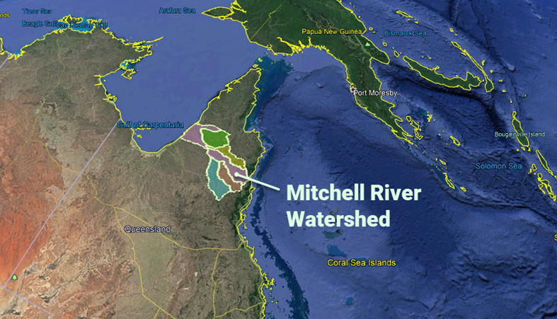 Map of the Mitchell River Watershed