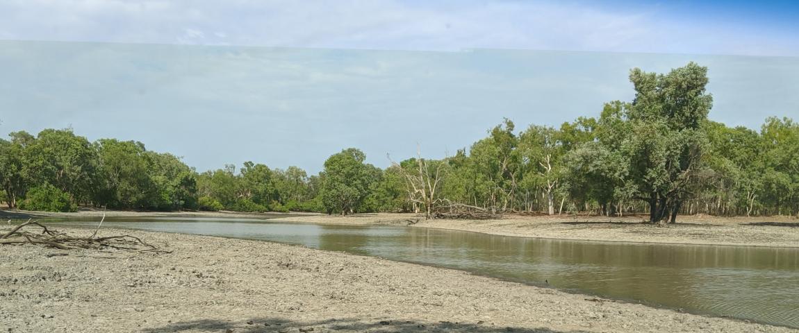 lagoon in the dry